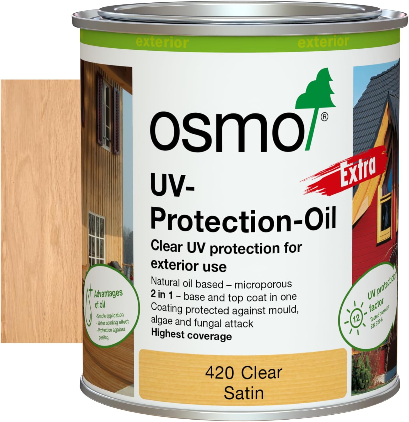 Osmo 420 UV-Protection Oil Extra, Clear Satin 750ml