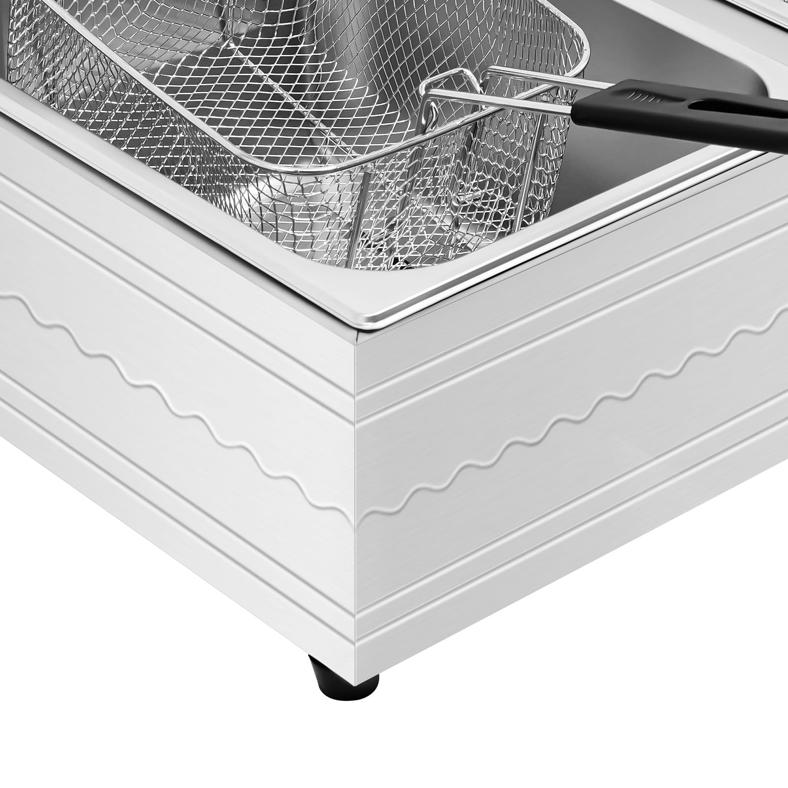 Komercyjna elektryczna frytkownica, 12 l, 220 V, 5000 W, stal nierdzewna, dwupłatowa, elektryczna frytkownica elektryczna, podwójna frytkownica, elektryczna do stołówek, hoteli