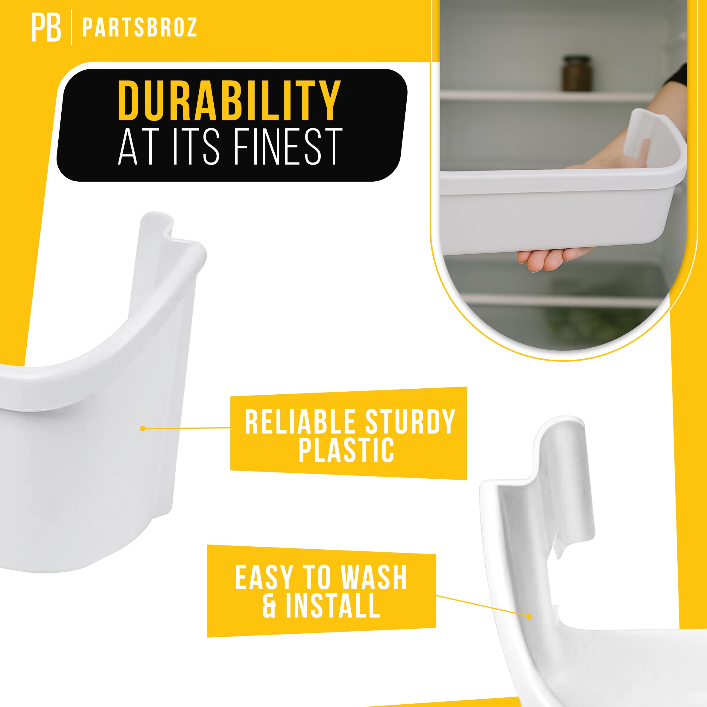 Amazon.com: PartsBroz 240323001 Refrigerator Door Bin Shelf 2-Pack