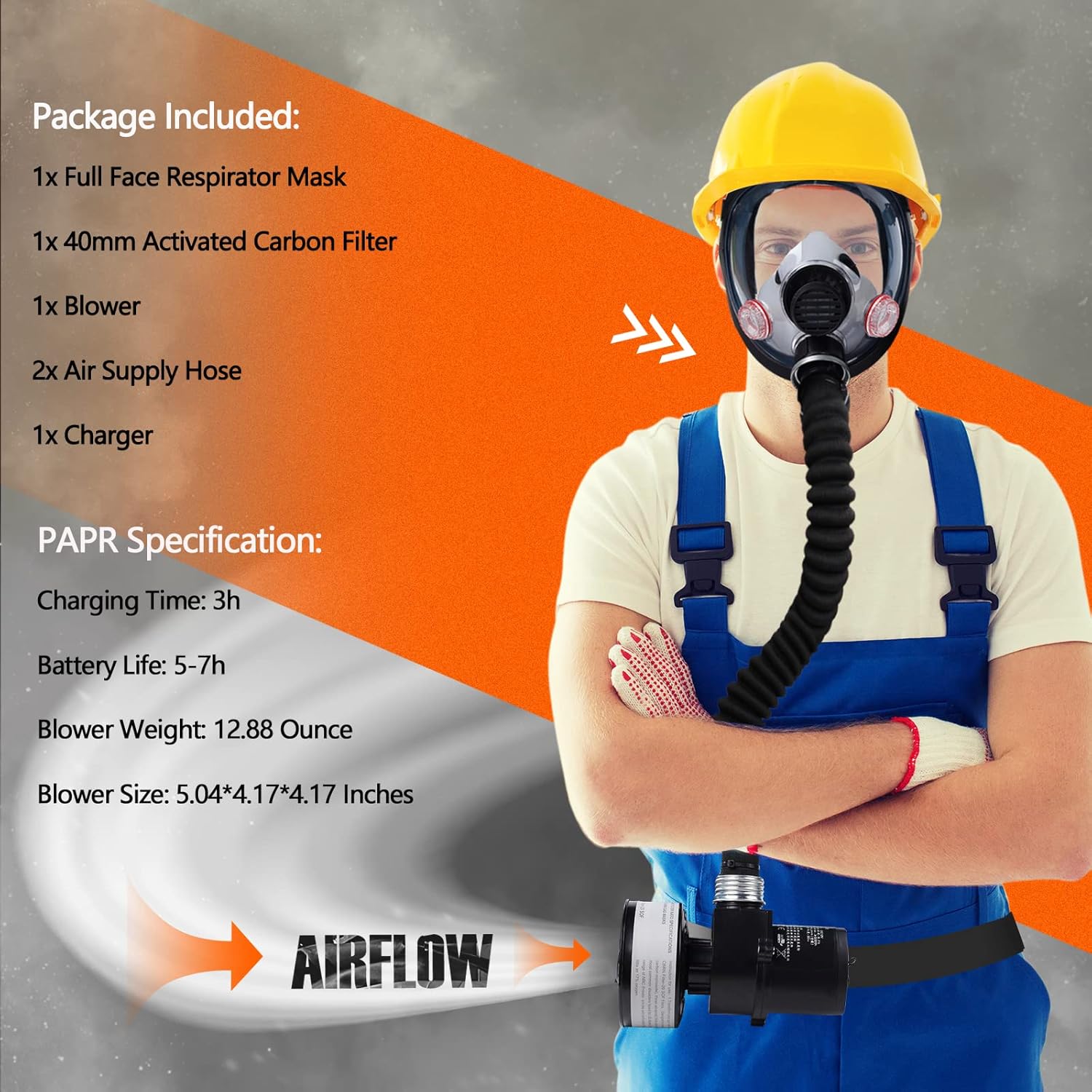 Buy HANUU Reusable PAPR Respirator, Portable PAPR Respirator System