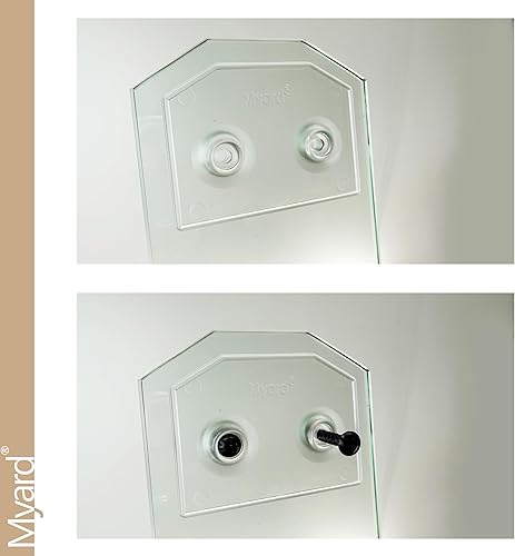 Miniatura 8 de Scenic Frontier Balaustres de vidrio transparente templado para terraza, patio, valla, barandilla de madera o aluminio (longitud 26 pulgadas,