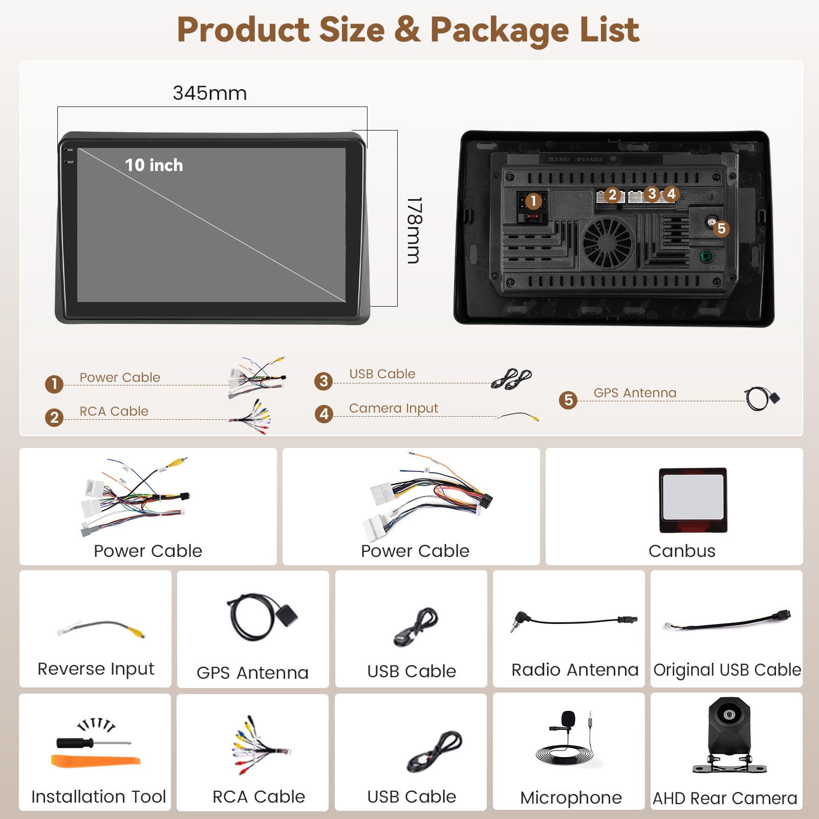 Hikity 4G+64G Android 15 Autoradio 10" pour Renault Master CarPlay