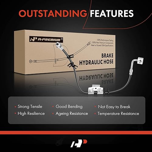 Miniatura 6 de A-Premium Manguera hidráulica de freno delantero izquierdo compatible con Dodge Ram 2500 3500 2003-2010 Ram 2500 2011-2013 3500 2011-2012 Reemplazo