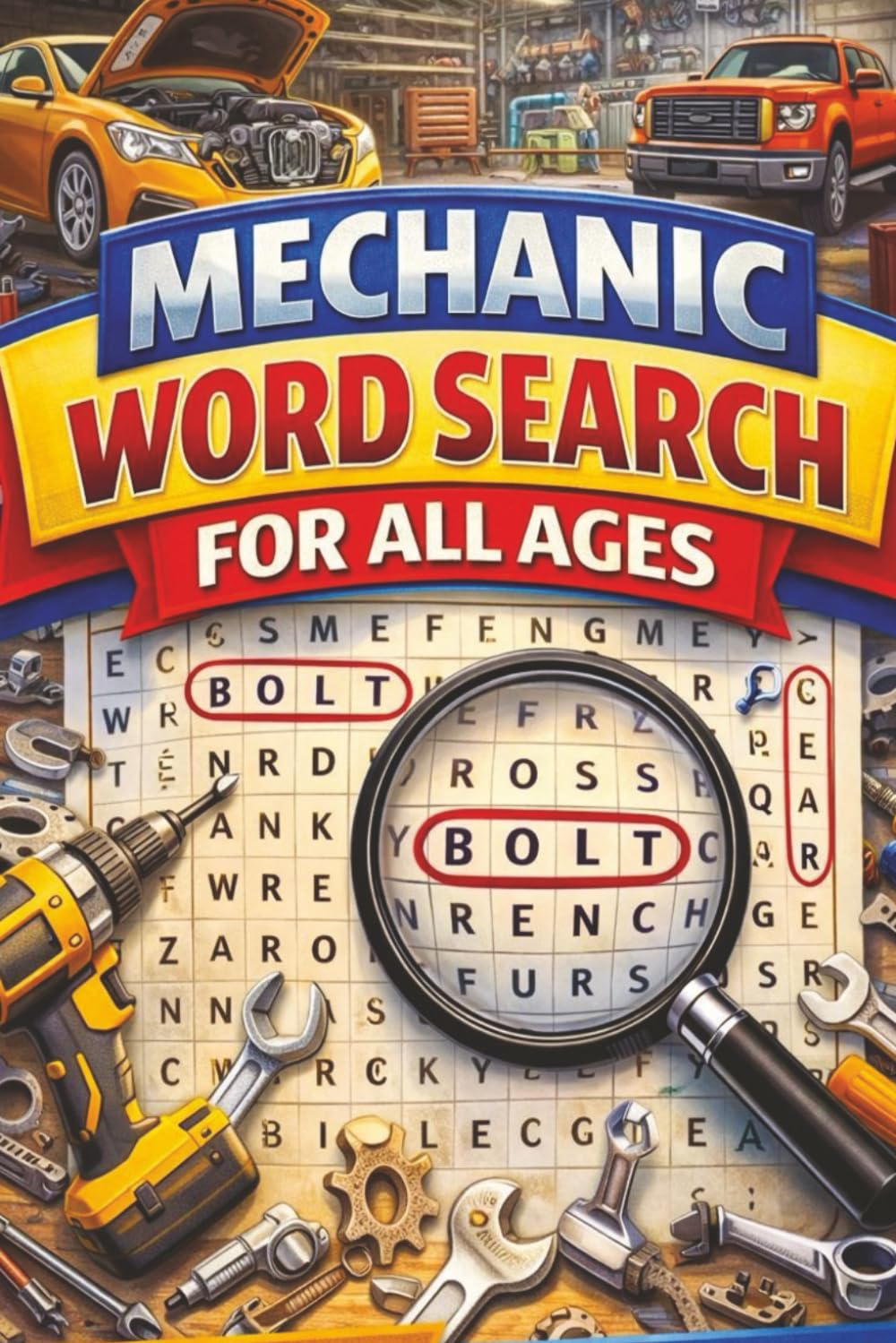 Mechanic Word Search for All Ages: Automotive Tools, Repairs & Car-Themed Word Search Puzzles