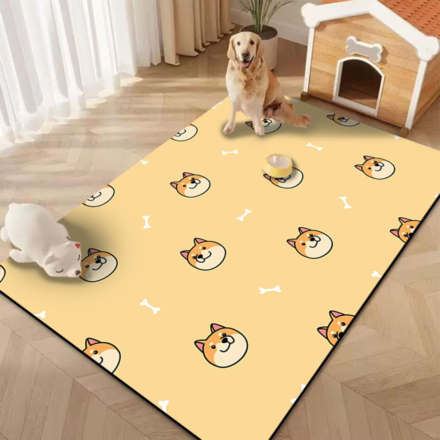 Amazon | ペットマット PVC素材 長方形 床保護 拭ける フリーカット 犬