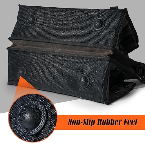 Miniatura 4 de WELKINLAND Bolsa de herramientas para electricista de 20 bolsillos, bolsa de herramientas superior abierta de 16 pulgadas de ancho, bolsa de