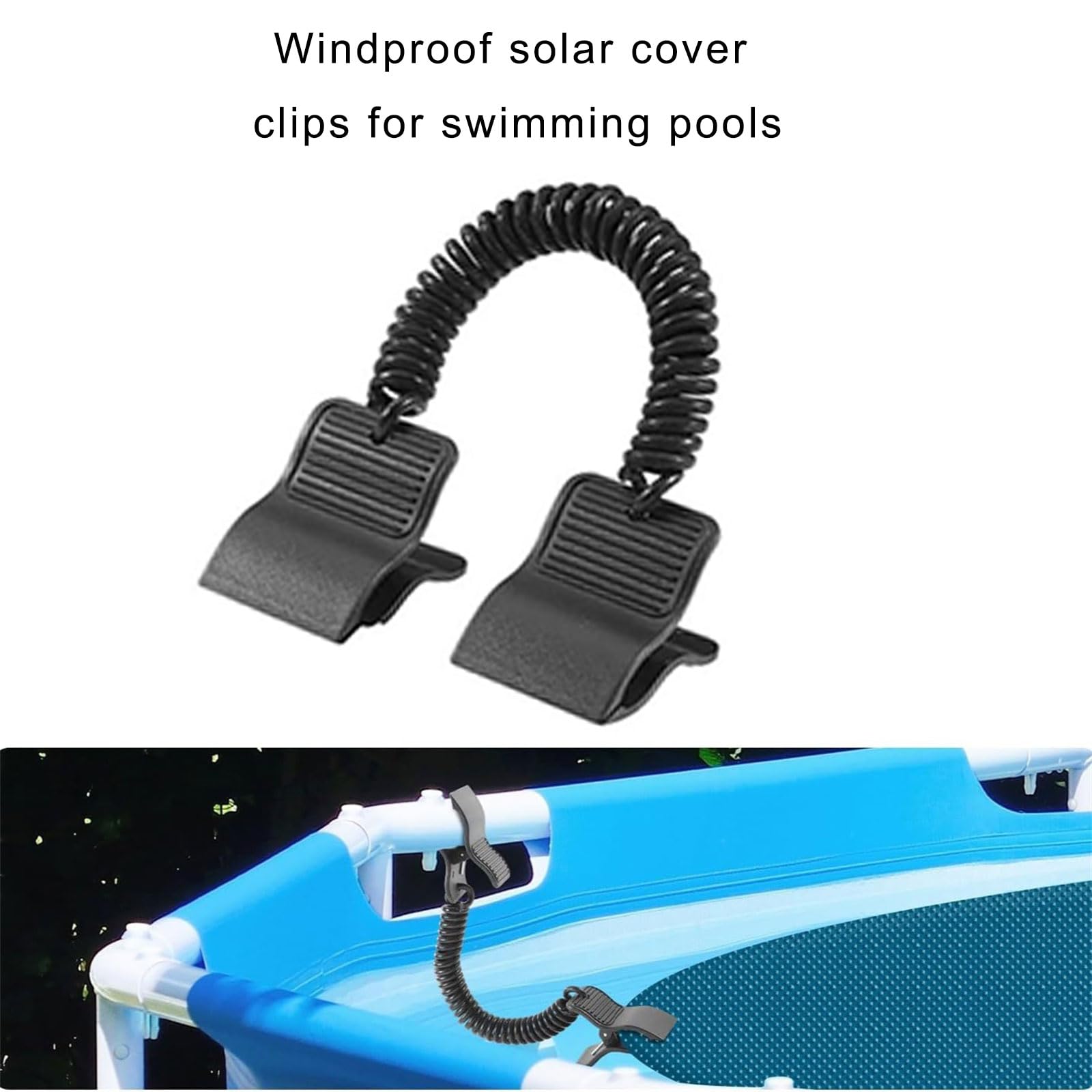 6 Stück Solar Clips mit starkem Halt für runde/ovale Abdeckungen