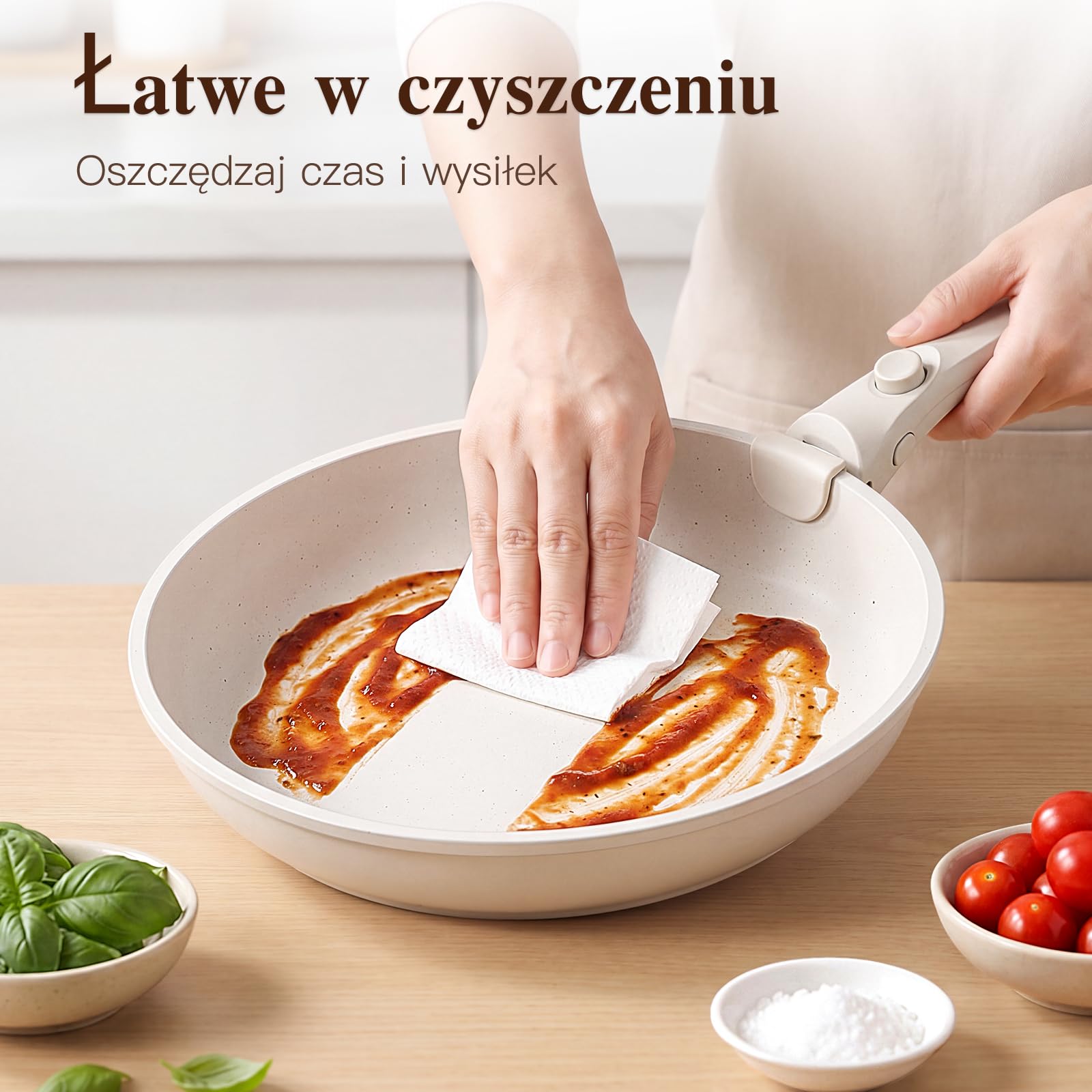 GiPP 11-częściowy zestaw patelni z powłoką nieprzywierającą, biały