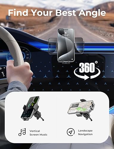 Miniatura 7 de LISEN Soportes de teléfono para la ventilación de tu automóvil estable militar, soporte universal para teléfono con clip de ventilación de aire de