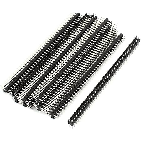 uxcell 15 Pcs Dual Row 2 X 40 Pin 2.54mm Pitch Straight Pin Header for IC Connectors
