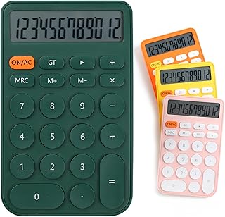 Richenda Desktop Calculator 12 Digit, Large Display and Sensitive Button, Standard Calculator with Large LCD Display for O...