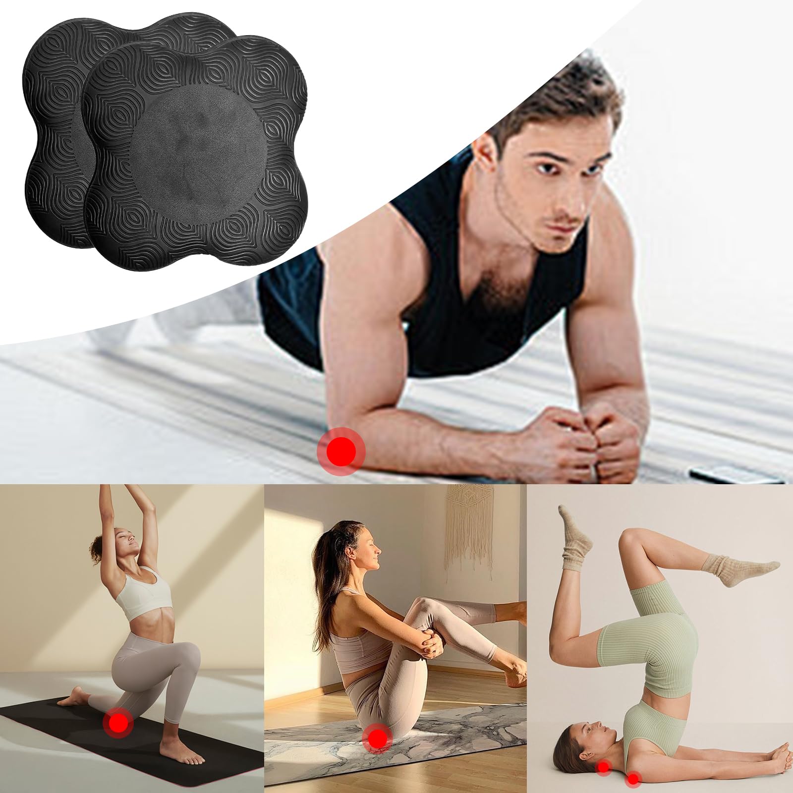 Joga ochraniacze na kolana, 2 sztuki, 20 x 20 cm, joga kolana, antypoślizgowa mata do jogi chroni kolana, łokcie i stawy, do jogi, gimnastyki, pilatesu, aerobiku