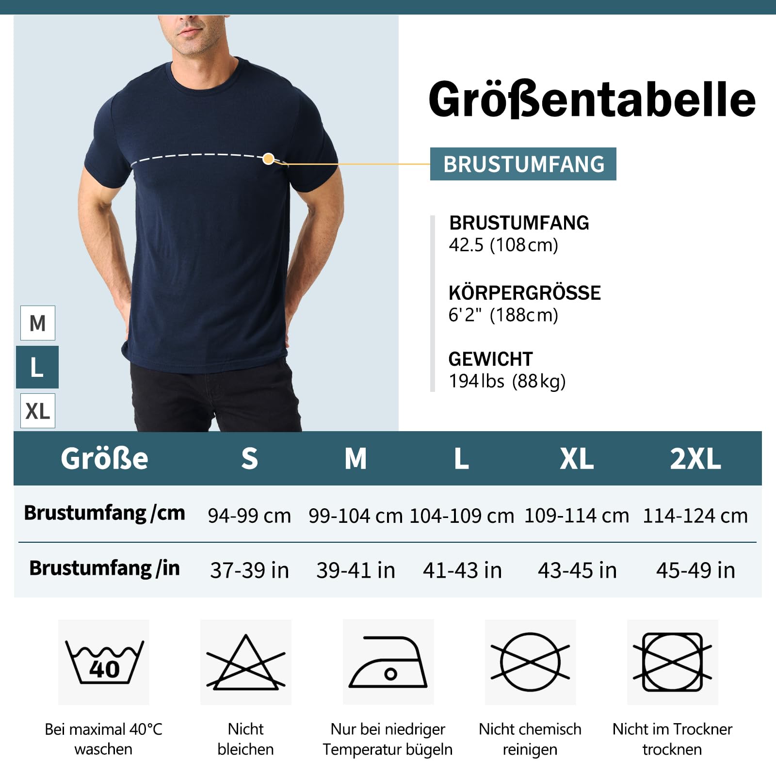 Merino Protect 100% Merino Shirt Herren Kurzarm Geruchsresistent Merinowolle Unterwäsche Leicht Wandern Reisen T-Shirt