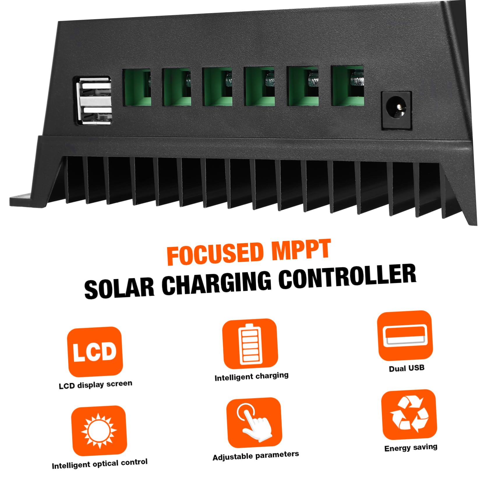 Mppt und Aluminiumgehäuse 12v 24v mit Lcd Display 48v 36v 100a Solarladeregler Hohe Stromausgabe für Solar Panel und Batterien für Photovoltaik Speicher