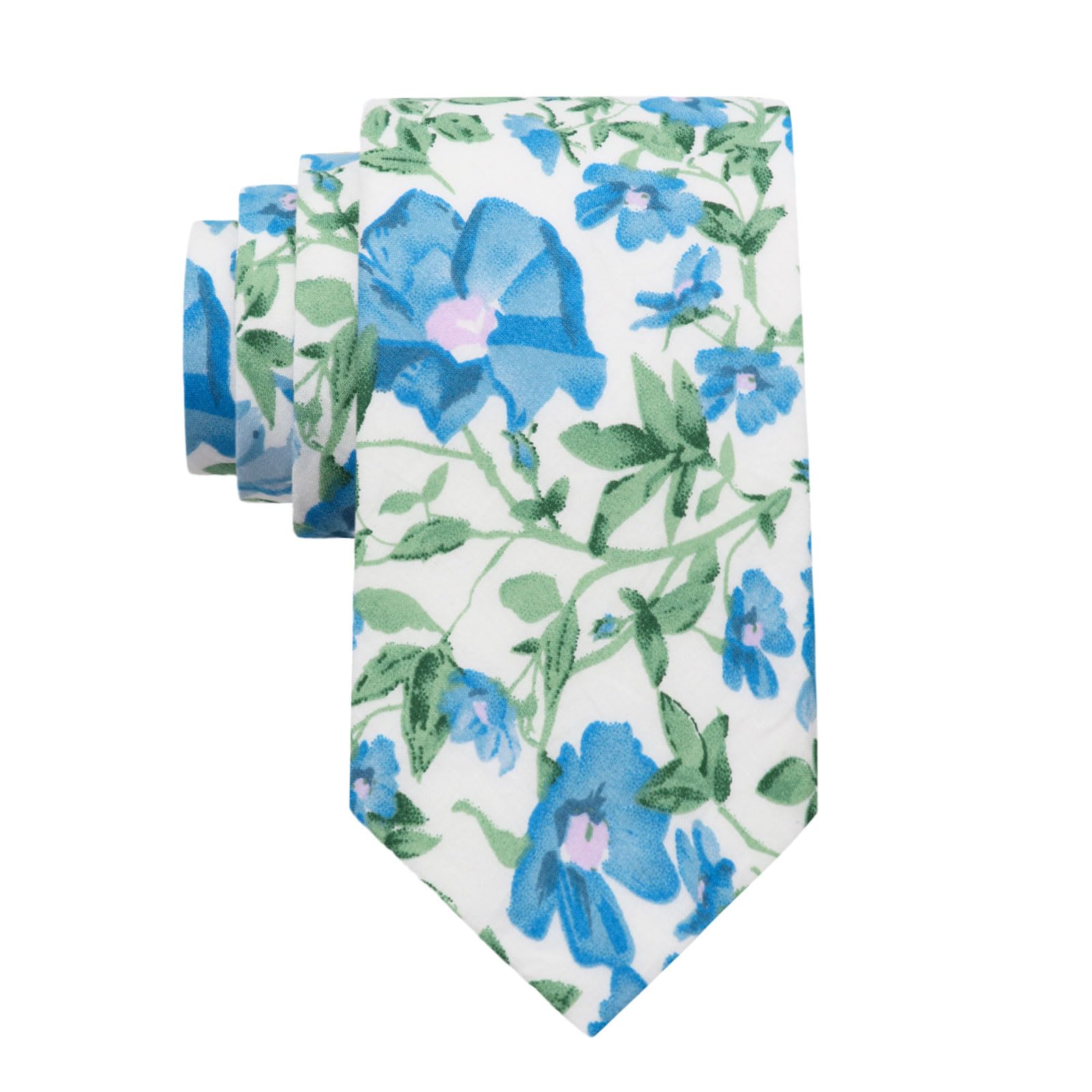 LJBFNN Floral Ties for Men, Cotton Flower Tie Men's Neckties for Weddings Groomsmens