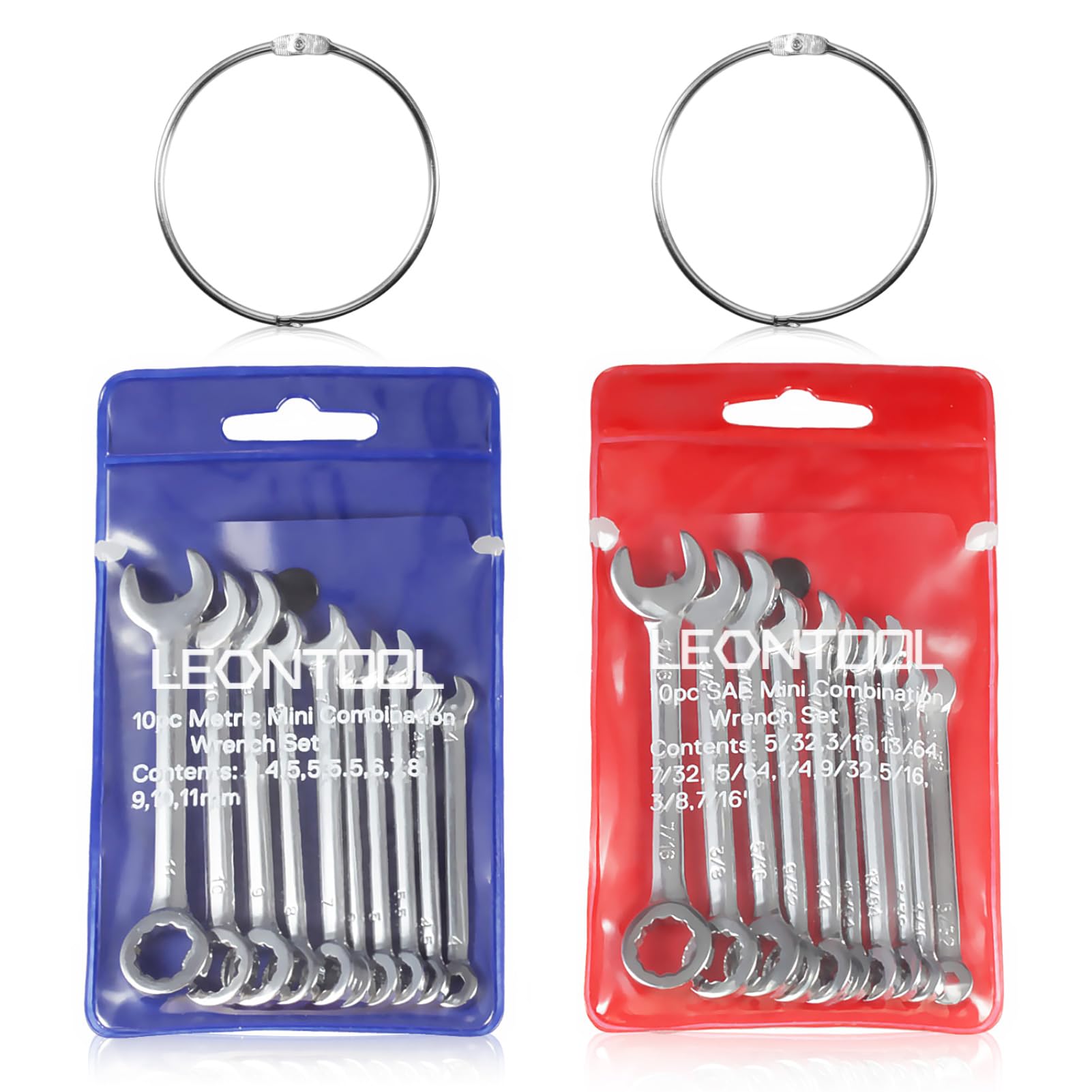 Ignition Wrench Set Metric SAE 20 Pcs Mini Wrench Set Open End and Box End Combination Wrench Set Small Spanner Auto Industry Use