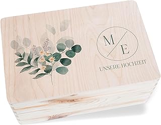 Holzkiste - Box für Umschläge Hochzeit Erinnerungsbox für Karten | Hochzeit Box Geldgeschenke - 30 x 20 x 14 - Holz - hochzeits hochzeitskartenbox brautpaar wedding erinnerungskiste