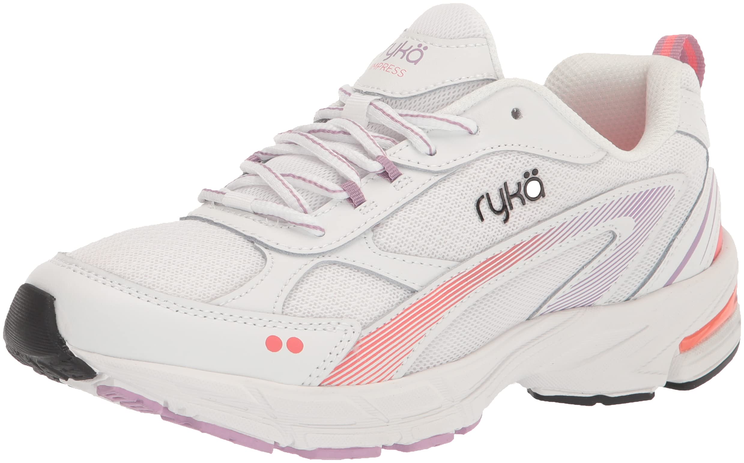 Ryka Women's Impress Walking Shoe Sneaker, Brilliant White, Wide