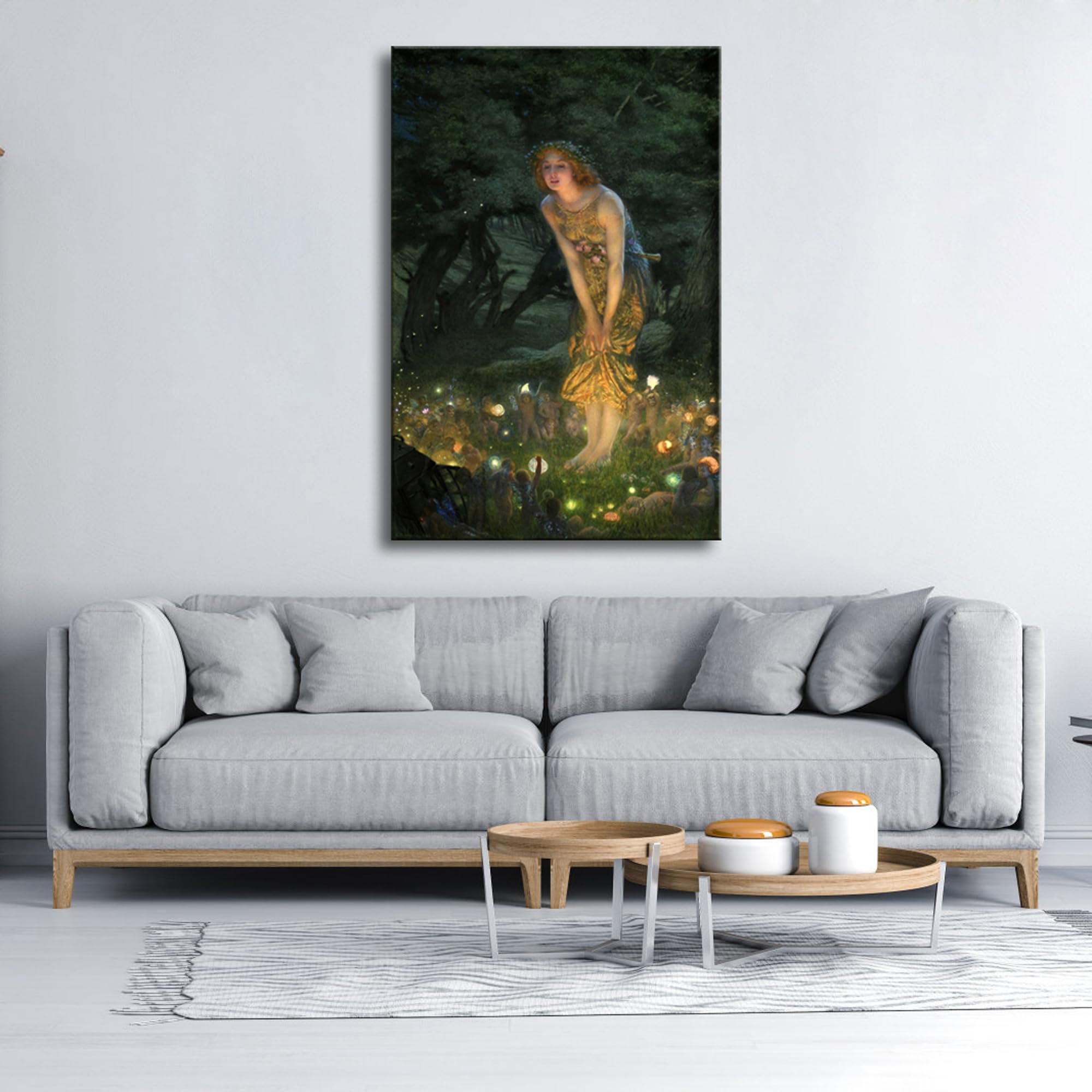 Amazon.com: Wieco Art Canvas Print Wall Art Fairy Tale Midsummer