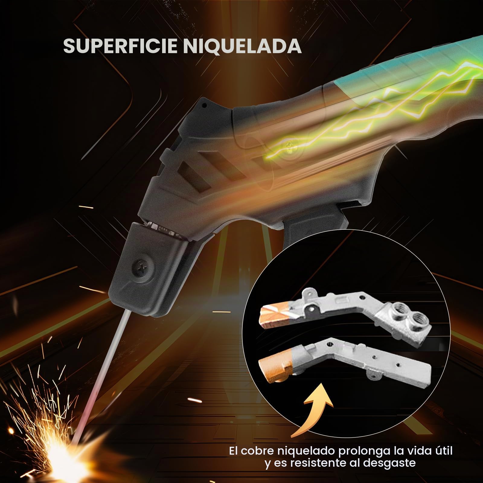 SSimder Welding Stinger - Soporte ergonómico para electrodos de cobre de 600 amperios, soporte de varilla de soldadura resistente con ángulo múltiple (90°/135°/170°) para soldadura en barra