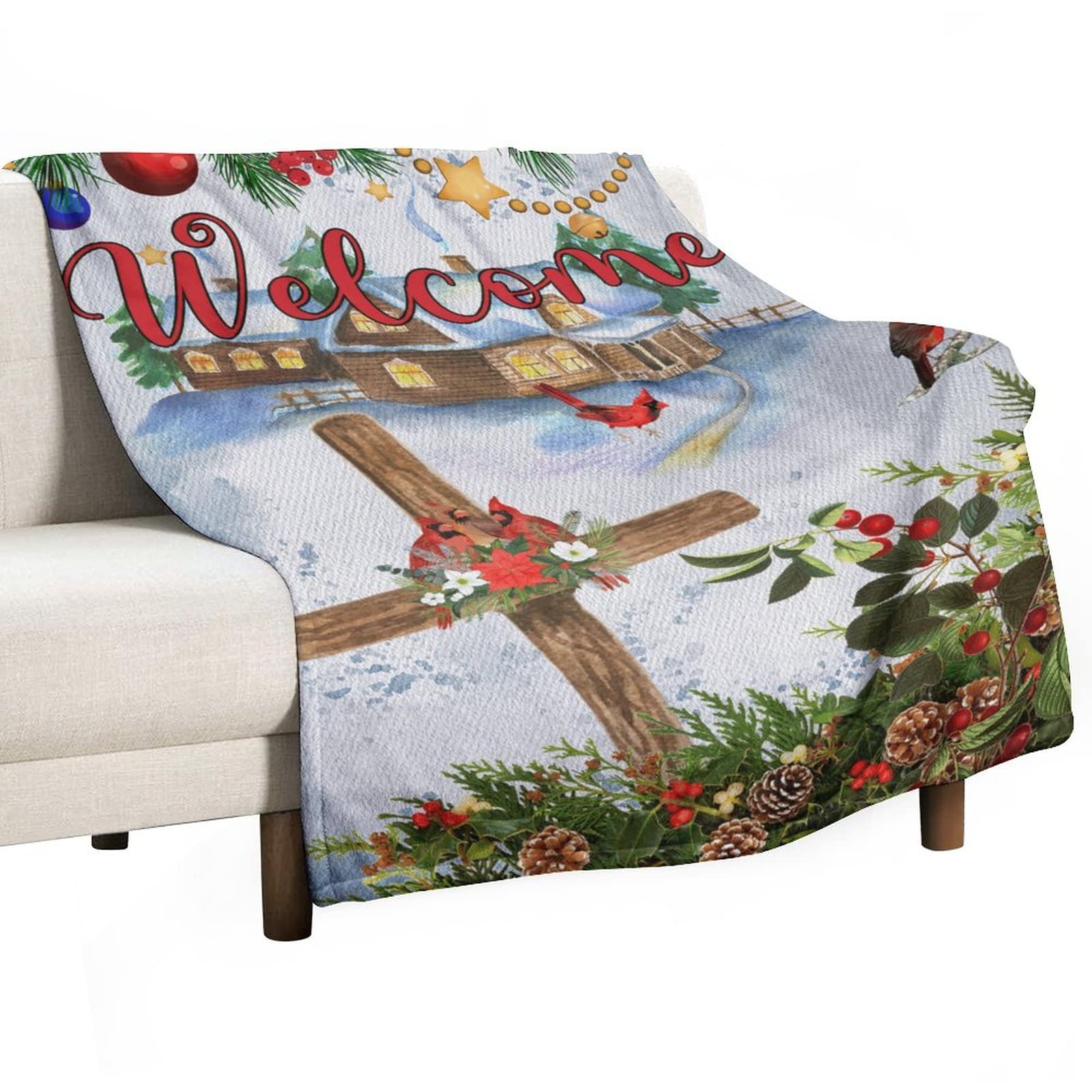 Couverture d'hiver en flanelle anti-froid réversible 130x150cm pour un sommeil chaud et paisible