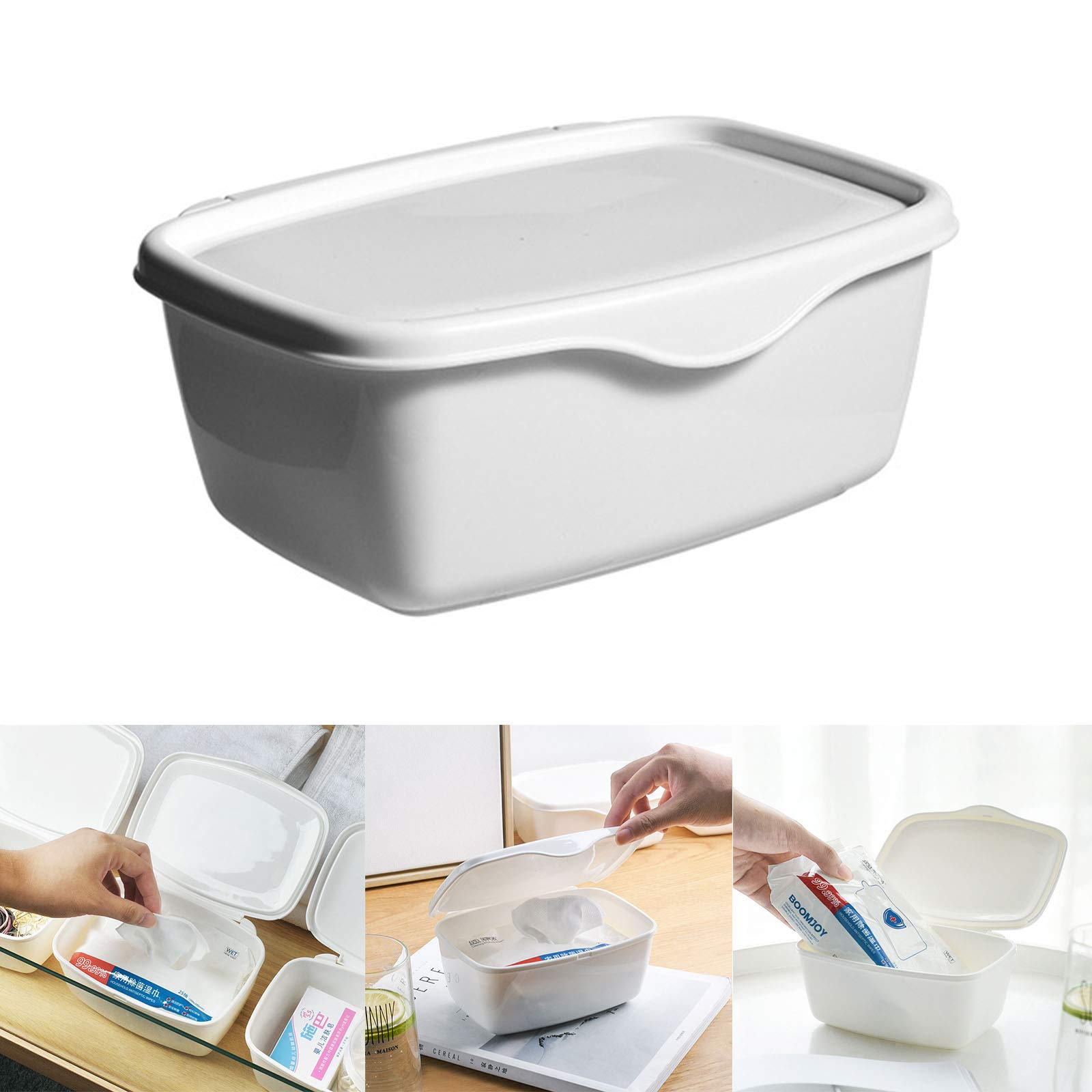 DIIOOMIEEU for Creative Wipes Dispenser with Flushable Tissue Box Exquisite Tissue Utility Tabletop Wipes