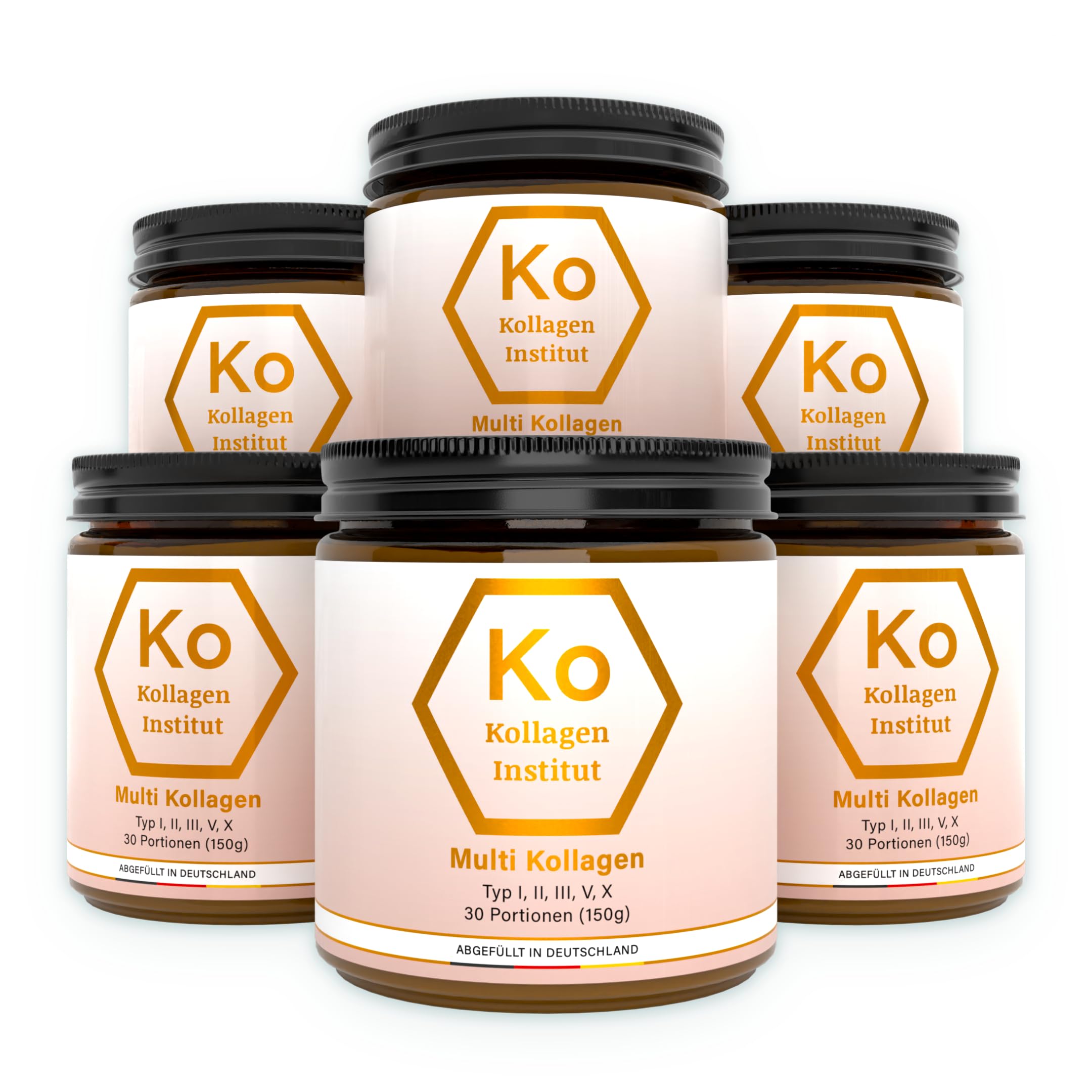 Kollagen Institut Polvo multicolágeno 900 g (6 meses) - Hidrolizado de colágeno bioactivo de alta dosis tipo 1 2 3 5 10 para belleza, piel, cabello, articulaciones, huesos, uñas, brillo interior