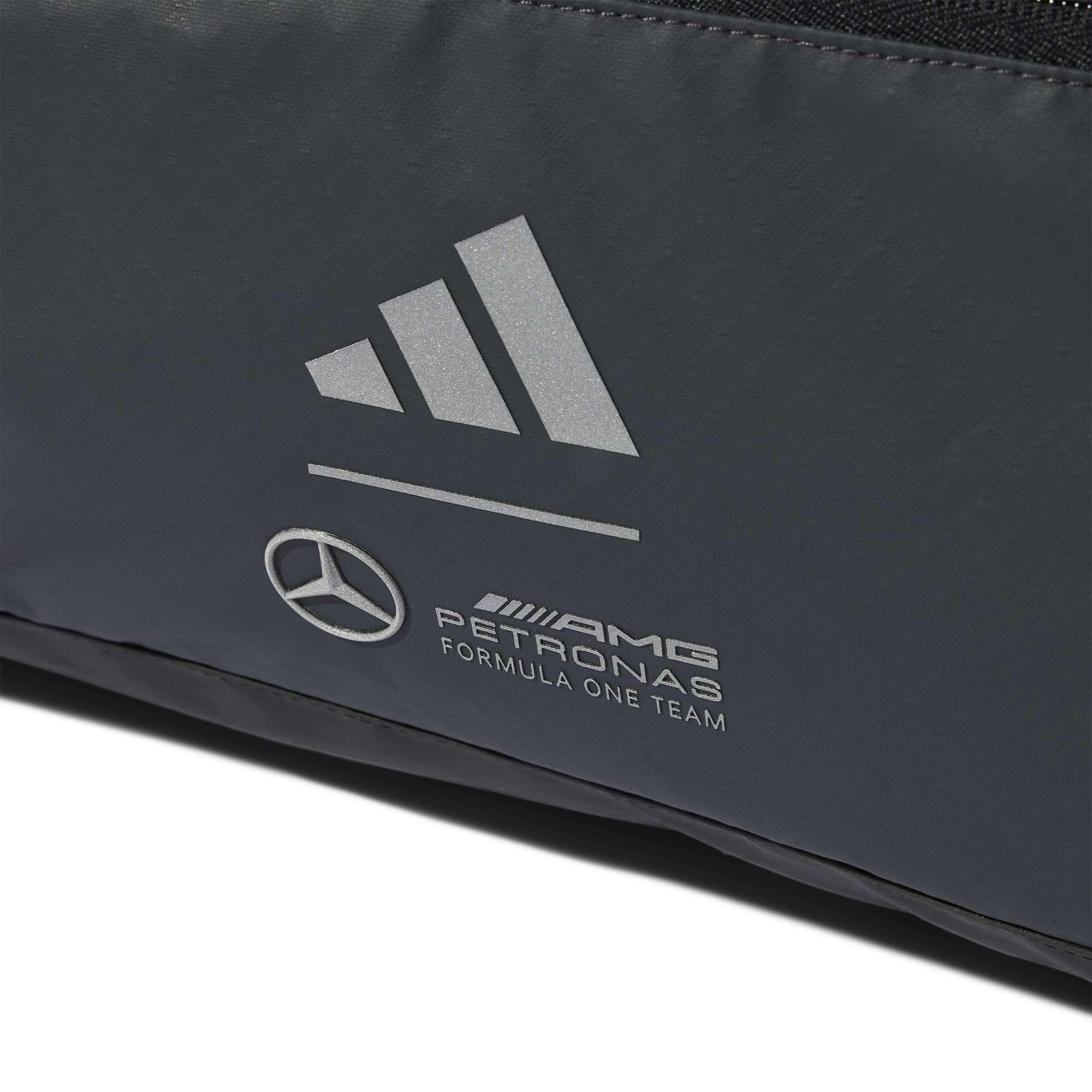 adidas Unisex Mercedes - AMG Petronas Formula ONE Team HYBRID Duffel, Carbon/Black/Reflective Silver, One Size