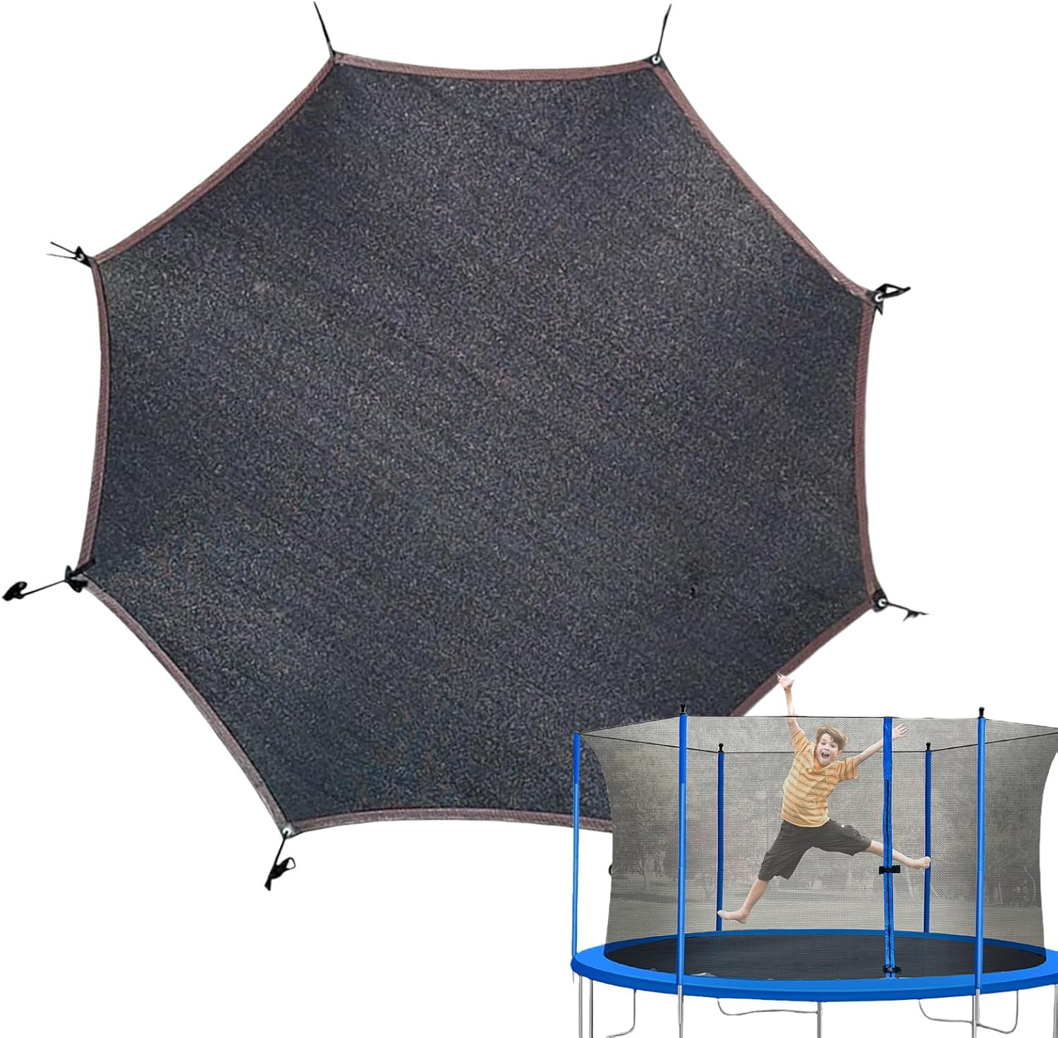Trampoline Sun Shade Cover, Trampoline Sun Shade, Sun-Protection Trampolines Canopy, Trampoline Canopy, Anti-Ul-trav-iolet Trampoline Sunshade Accessories, 6ft 8ft 10ft 12ft 14ft
