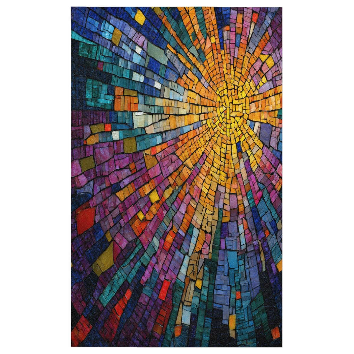 Torchons de cuisine en microfibre haut de gamme motif mosaïque de verre coloré x4