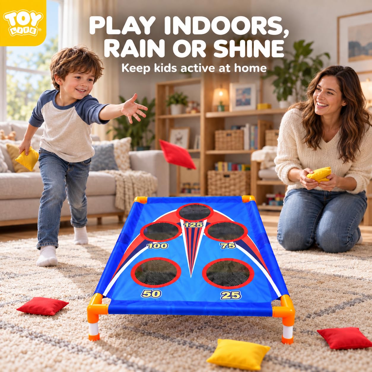 TOY Life Bean Bags Toss Carnival Games, Cornhole, Outdoor Toys for Kids Ages 4-8, Backyard Game Sports & Outdoor Play, Outside Toys for Ages 5-7, Family Lawn Yard Games Birthday Party, Gift for Boys — Amazon image 6