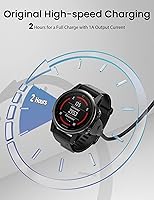 Vista 4 de Sinoacc Paquete de 2 cables de carga para reloj Garmin para Forerunner 55 165 245 255 265 935 955 965 970 Fenix 8 Pro E 7 6 5 Vivoactive 6 5 4 3