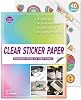 Printable Vinyl for Inkjet Printer A4 [85% Transparent] - 40 Sheets Transparent and Water Resistant Sticker Paper for Cricut, Self-Adhesive Stickers, DIY Stickers, Product Labels