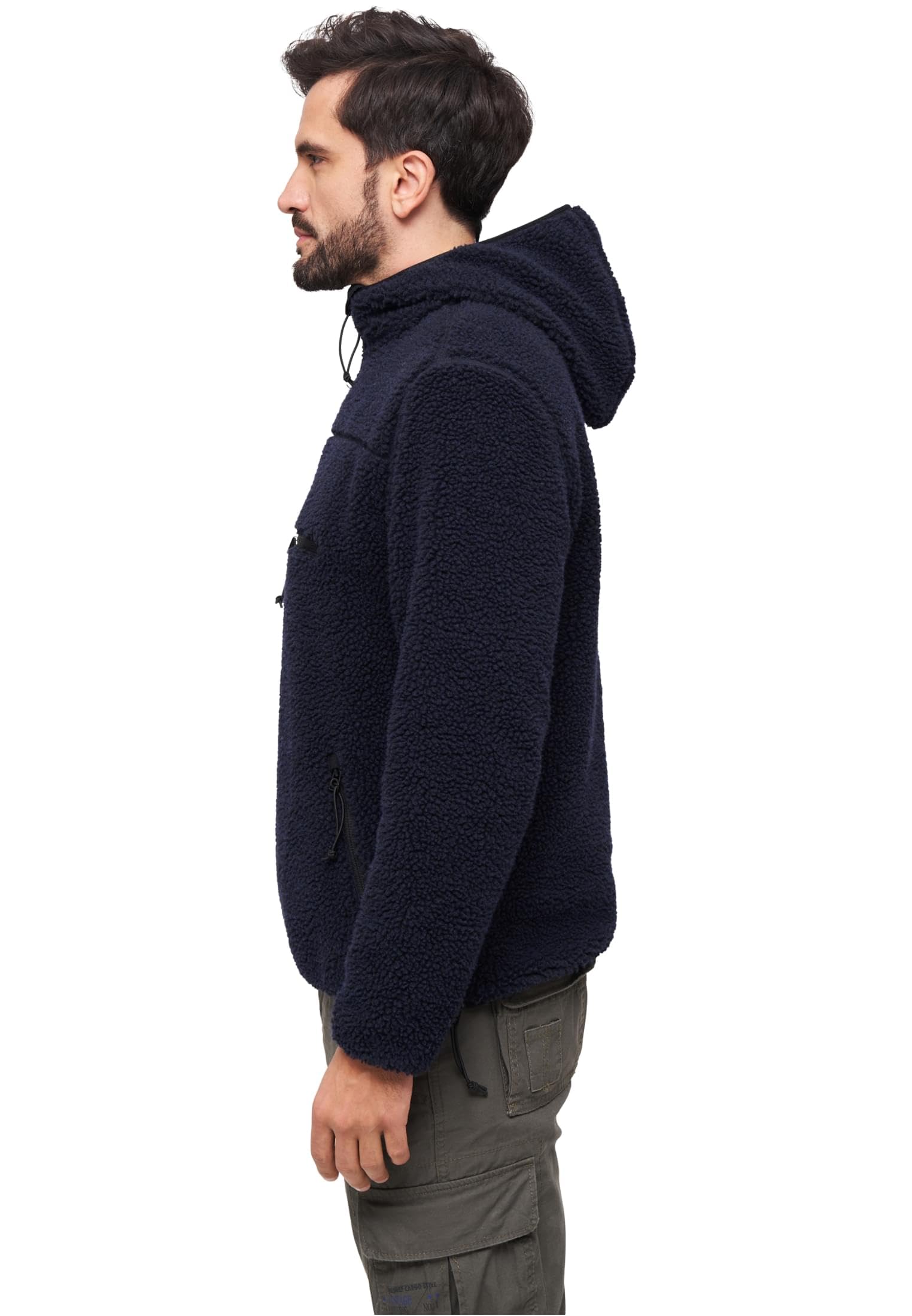 Brandit Teddy Coupe-Vent Homme Coupe-Vent Noir 100% Polyester
