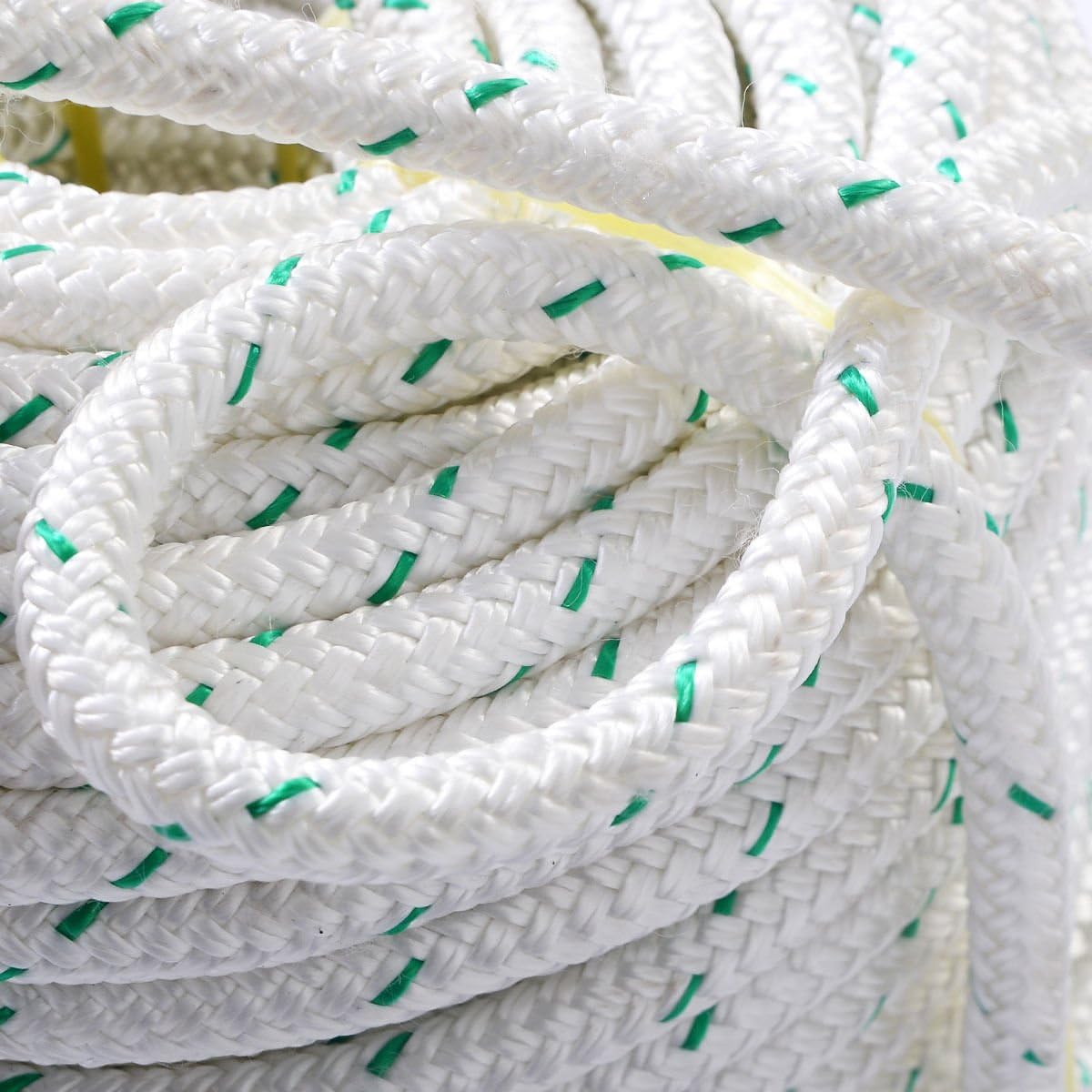 NEW 3/7" x 150’ Double Braid Polyester Bull Rope Cord Sling, 5900Lbs Tensile Strength, Great for Tree Work, Cargo, Sailing, Rigging, Outdoor, Climbing, Camping, Marine, General Purpose and Etc