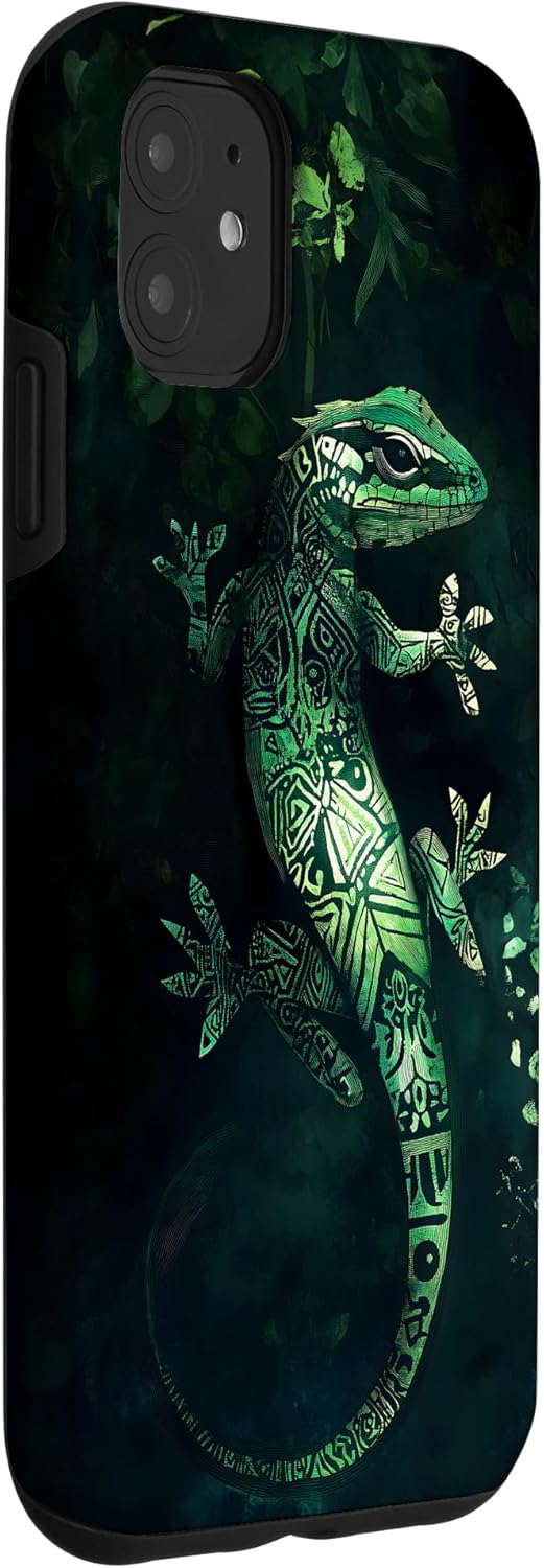 Geometric Tribal Lizard Case for iPhone 11