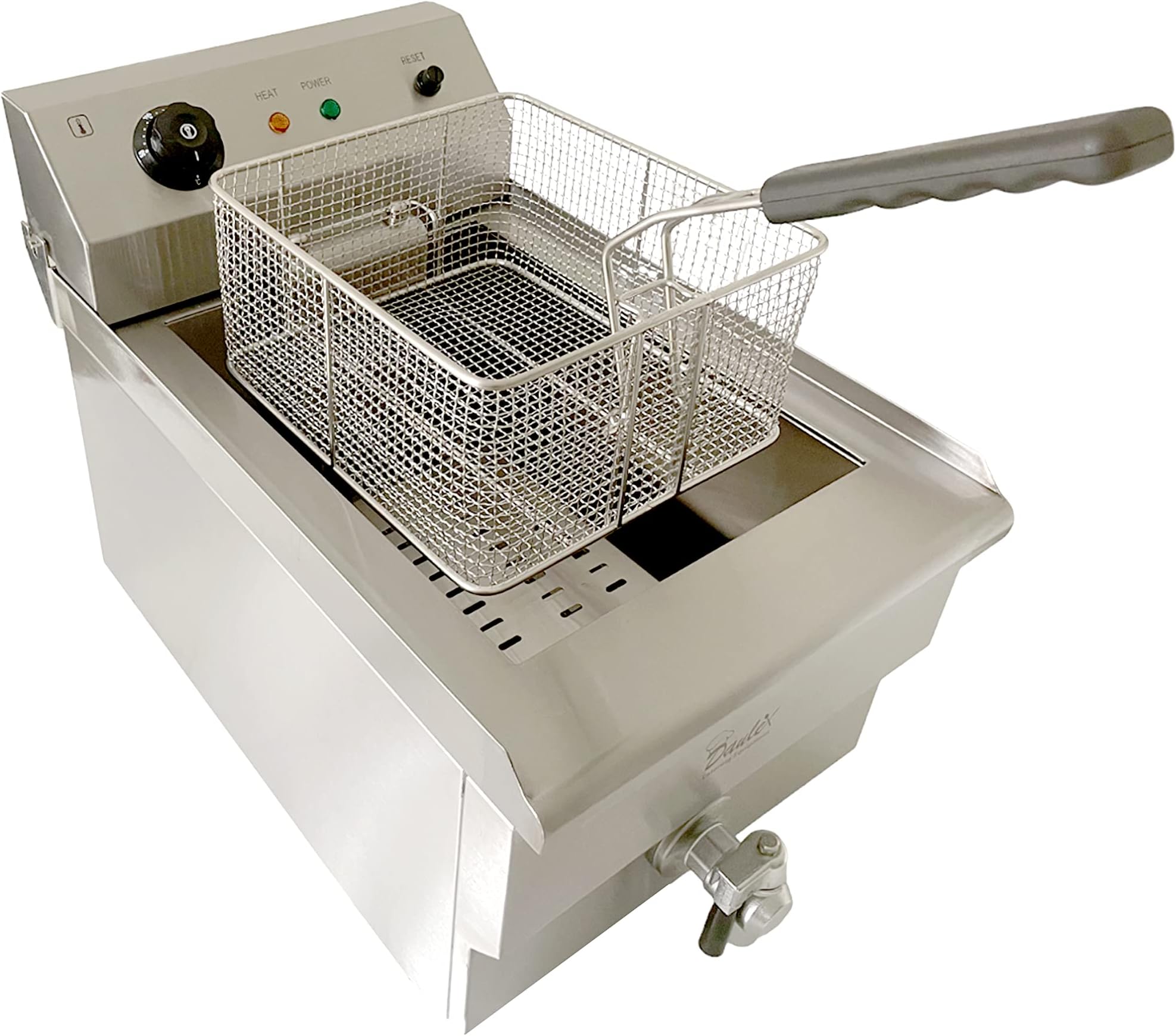 – commercial electric deep fat fish chip fryer 19 litre tank single basket with drain tap