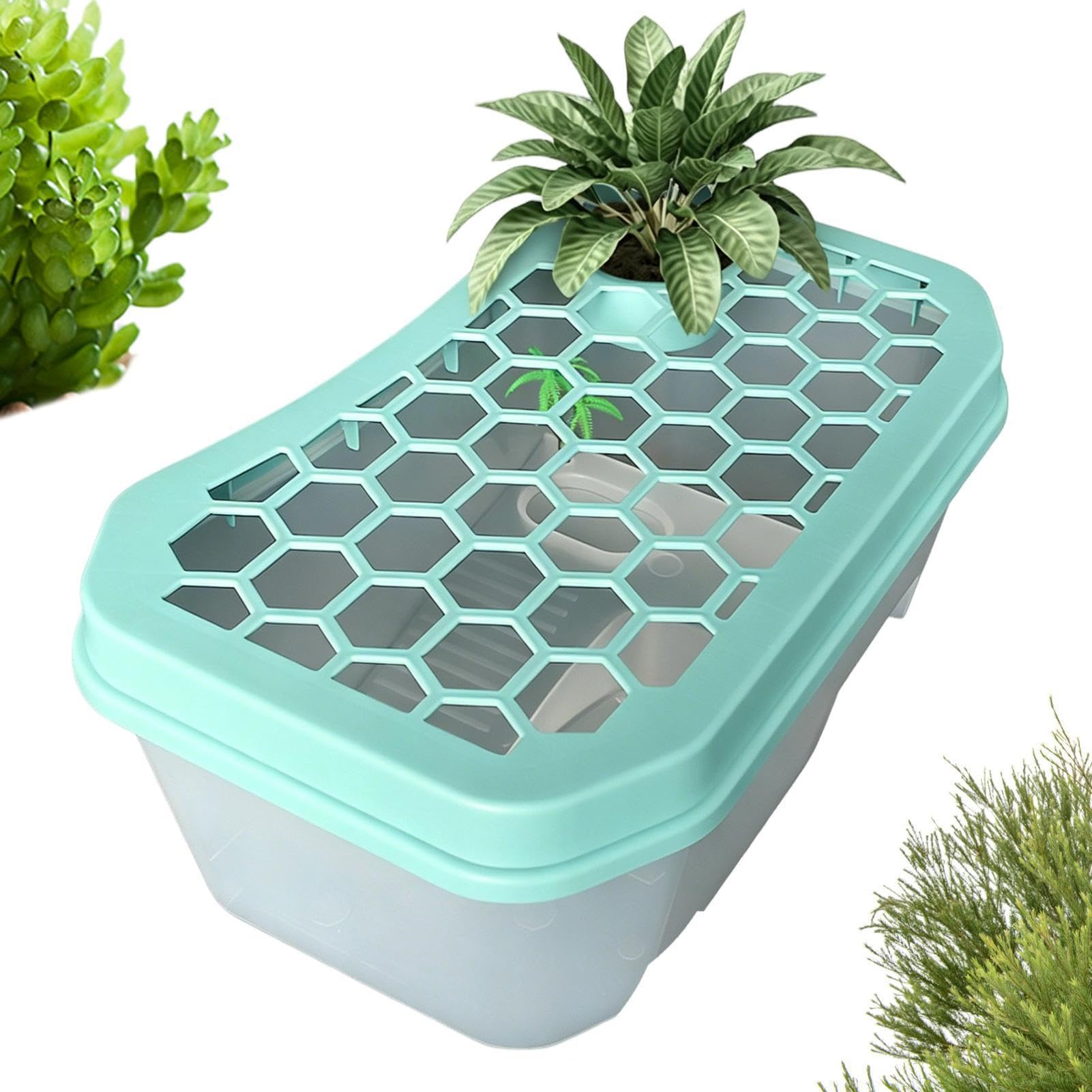 Acuario para tortugas acuáticas con zona de solárium integrada