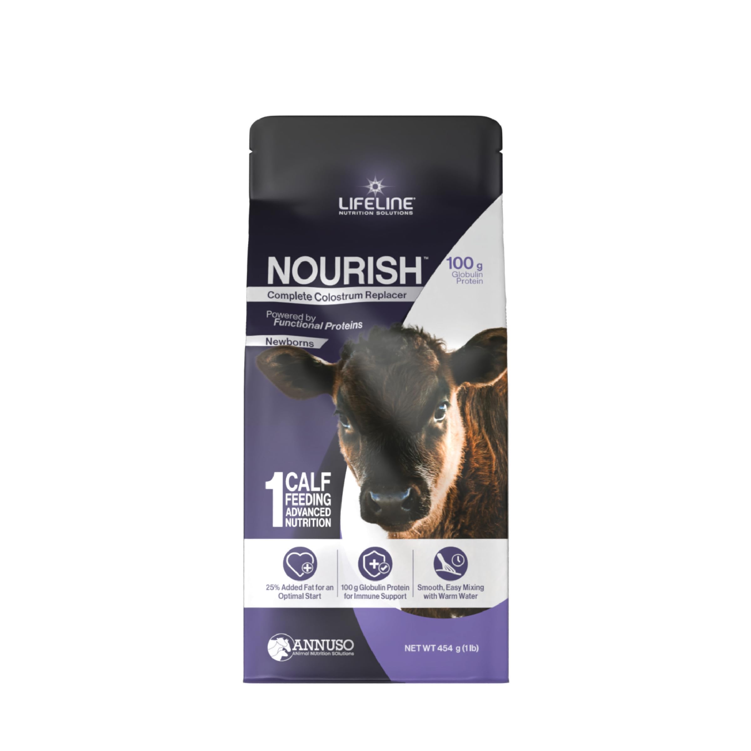 LIFELINE® Nourish 100g Colostrum Replacer for Calves - 1 lb Pouch