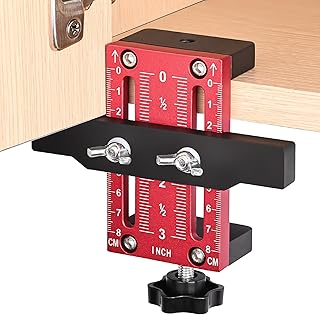 Cabinet Door Mounting Jig, Premium Aluminium Alloy Cabinet Door Installation Positioner, Adjustable Positioning Tool for Easy Door Alignment on Frameless & Face Frame Cabinets