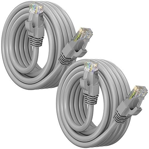 Miniatura 44 de Maximm Cable Ethernet Cat 6 de 30 pies (paquete de 2) – Cable LAN de alta velocidad, cable de Internet, cable de conexión y cable de red – UTP, 10