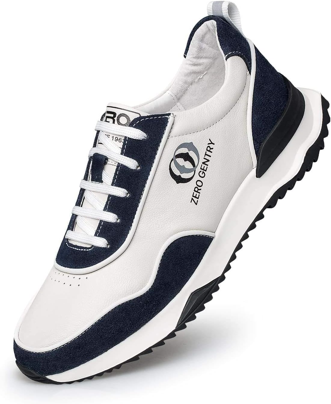 ZRO Men's Handmade Light Luxury Top-Layer Cowhide Leather Casual Sneakers - Comfort Office & Walking Shoes