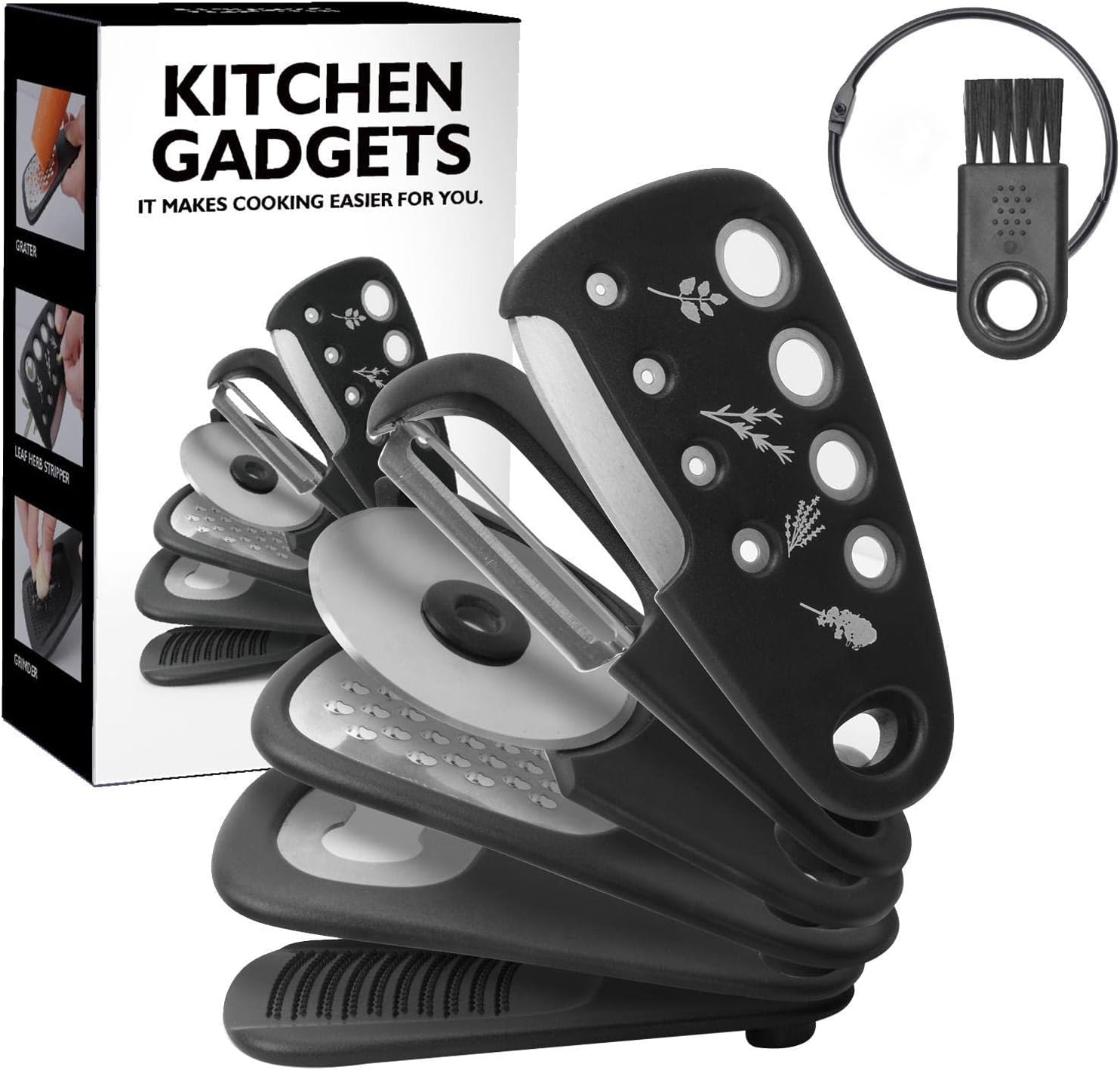 Povanjer KüchenGadgetSet, 6teilig, kompakt, mit PizzaSchäler, Zubehör für die Küche