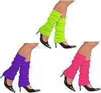 Vista 5 de Forum Novelties Calentadores de piernas de neón para adultos Púrpura