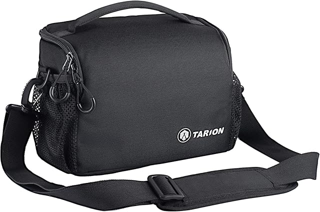 TARION SLR Camera Case, Single Shoulder Camera Bag Waterproof Crossbody Compact Camera Case Small with Rain Cover for Canon Nikon Sony SLR DSLR Mirrorless Cameras and Lenses