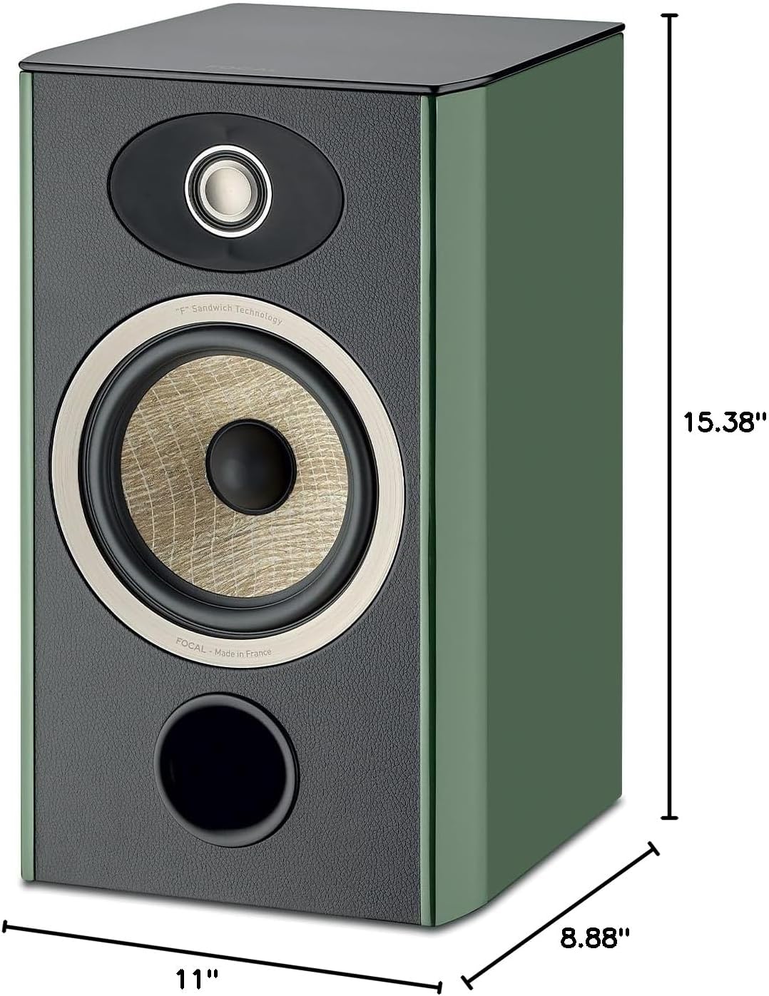 Focal Aria Evo X No. 1 Bookshelf Loudspeakers - Pair (High Gloss Moss Green)