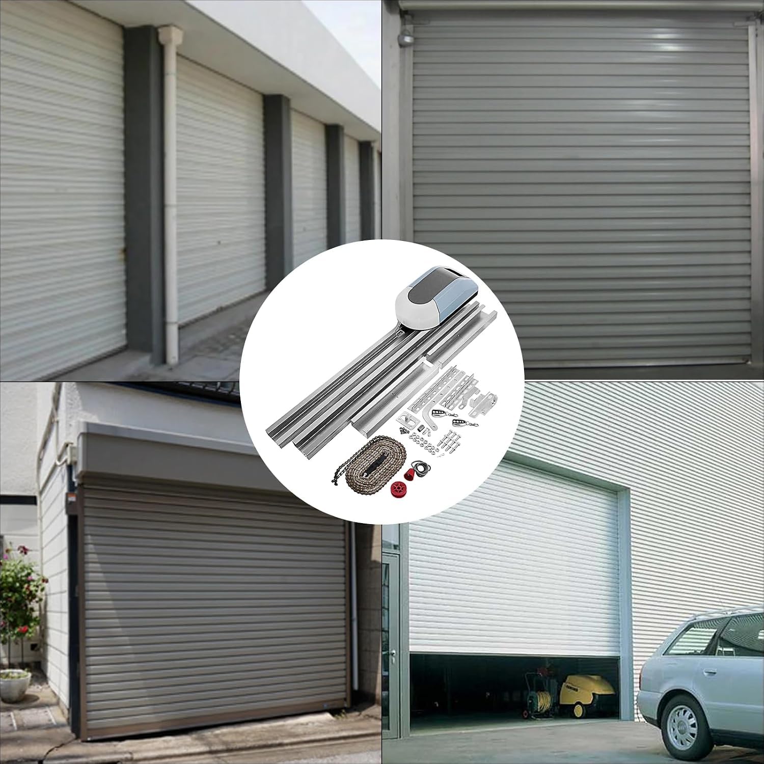 Abridor AutomáTico De Puerta De Garaje,Seccionales Motor Ascendente Garaje Puerta Automática del Garage Motors Carga Nominal 800N Accionamiento para Puerta de Garaje Velocidad 120mm/s