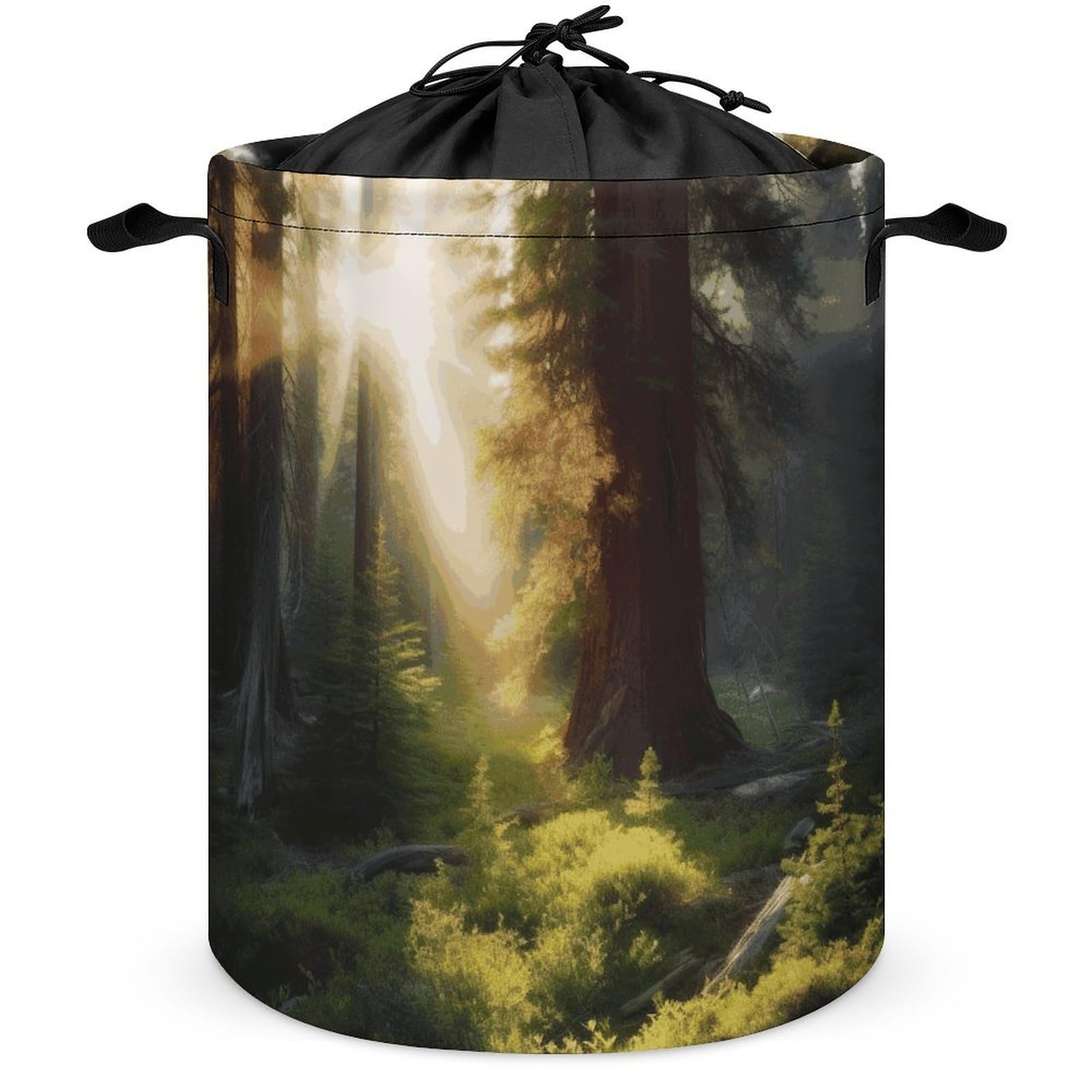Morning Sunlight in Wilderness Laundry Basket Collapsible Clothes Hamper with Reinforced Handles Large Capacity Waterproof Laundry Bag Freestanding Laundry Hamper for Bedroom Bathroom