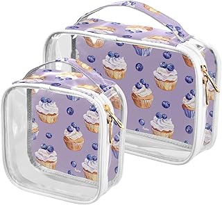 2 Pack clear toiletry bag set TSA approved re...