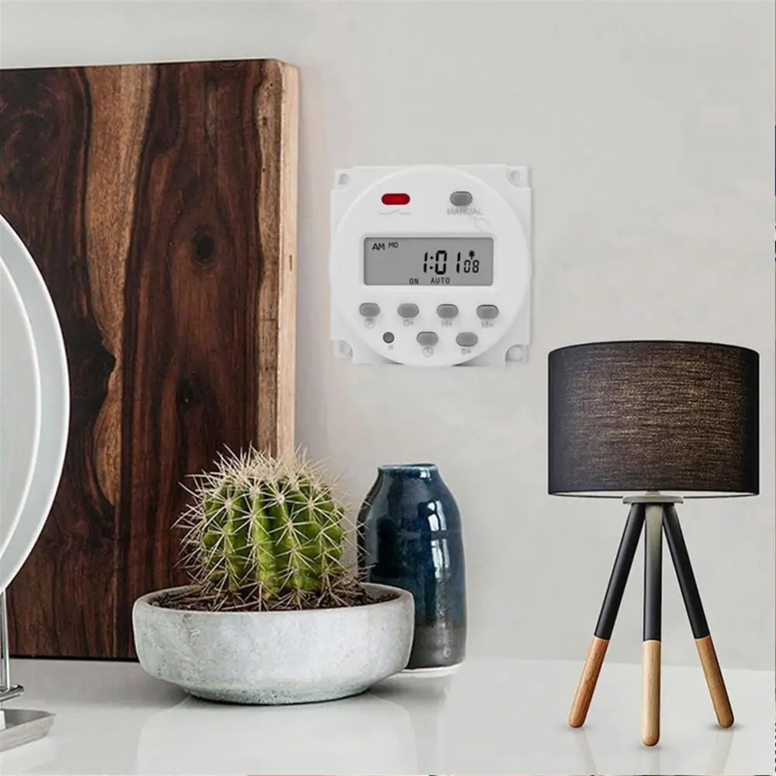 Temporizador digital LCD con intervalo de 1 segundo, 5 V, 12 V, 24 V, 110 V, 220 V, programador de relé de tiempo programable semanal de 7 días CN101S(5v)